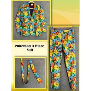 Pokemon Opposuits Men's Suit Set Jacket Pants Tie Costume Party Size 42